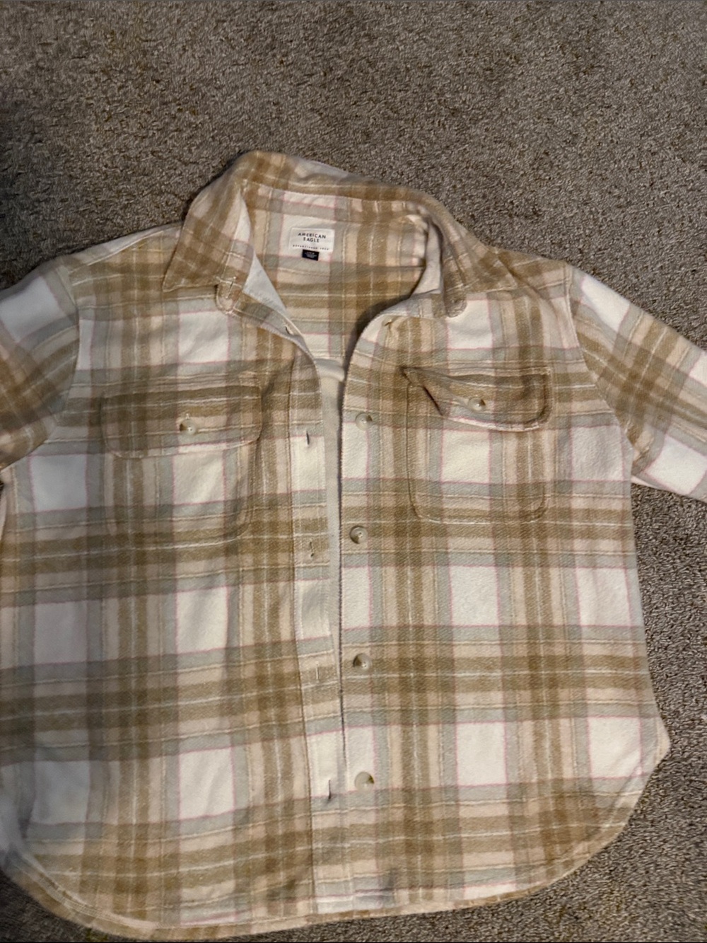 AE Oversized Plaid Fleece & Love Shacket